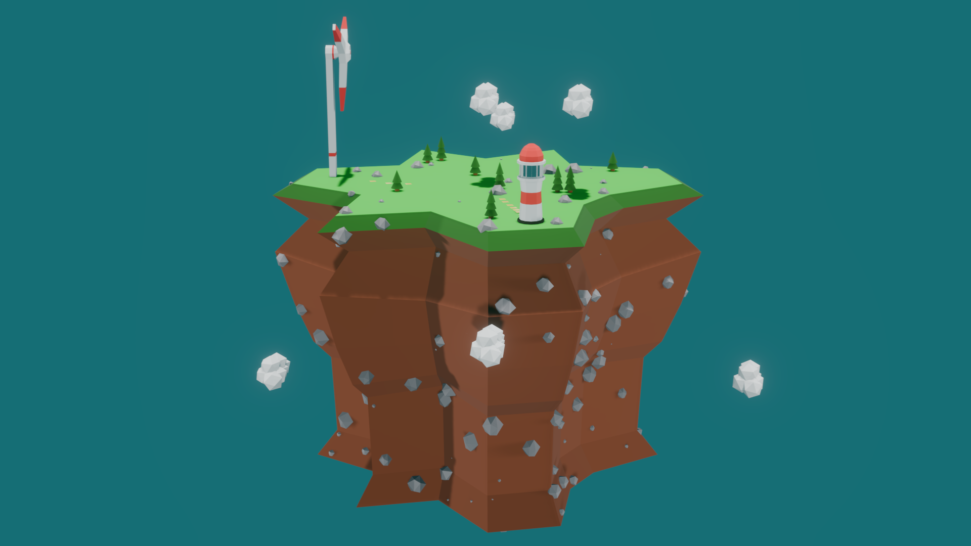 Sky Island Blender Render